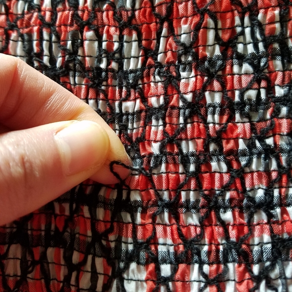 NWT Ganni Charron smocked top big apple red 34/XS - Picture 5 of 6